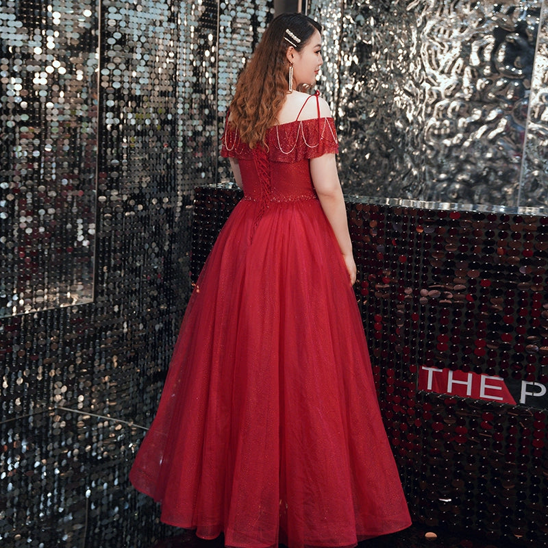 Burgundy Long Evening Dress