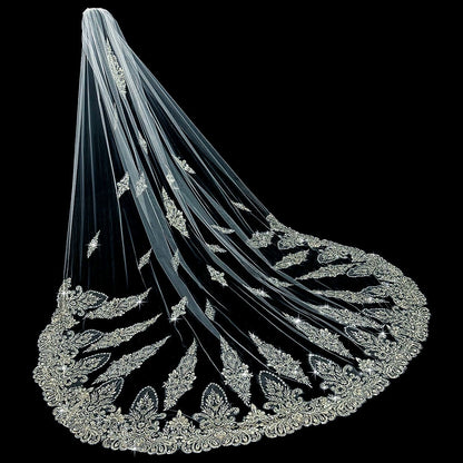 Wedding Veil Beaded Embroidery