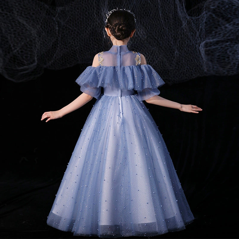 Kids' Elite Evening Dress: Princess Wedding & Piano Performance Costume