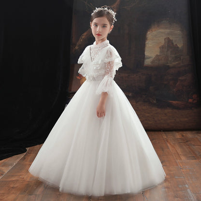Elegant Girls' Princess Formal Gown: Exquisite Wedding Party Dress for Kids