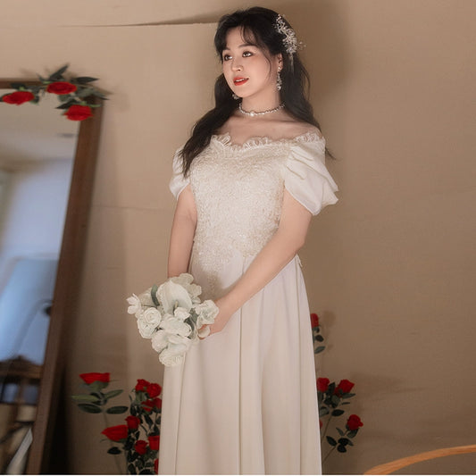 White Elegant Evening Dress