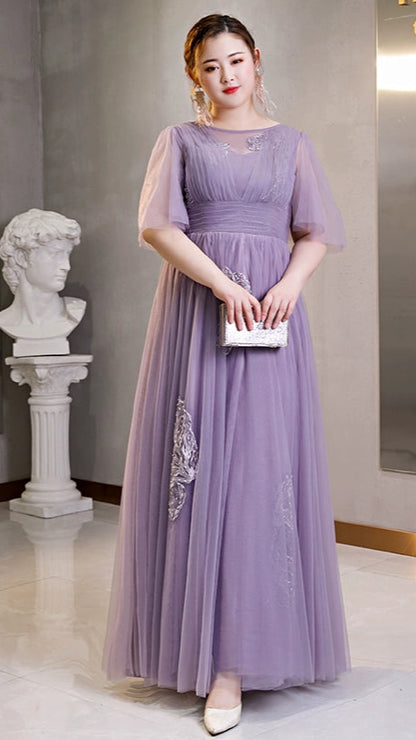 Purple Summer Evening Dress