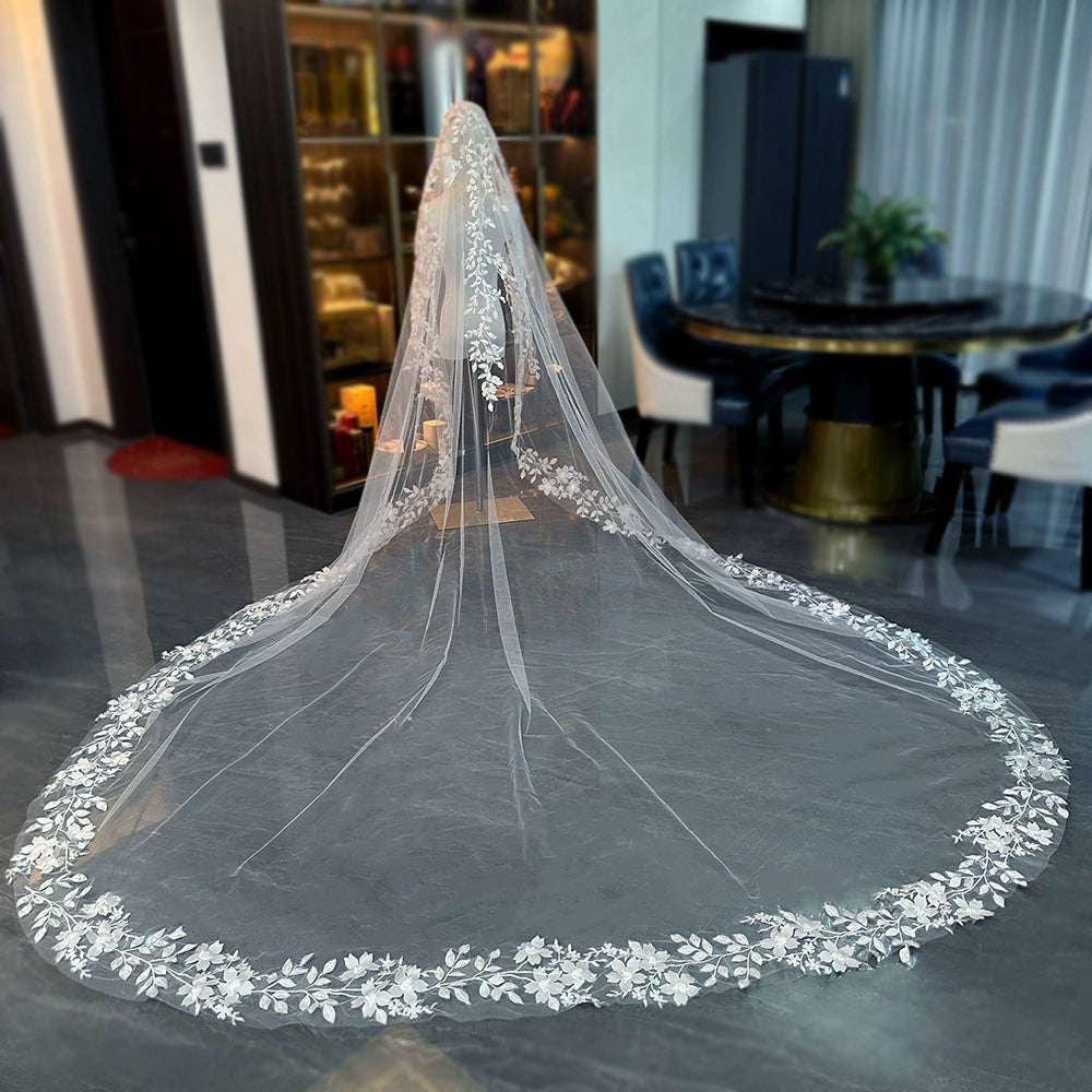 Bridal Long Lace Veil High Quality Style