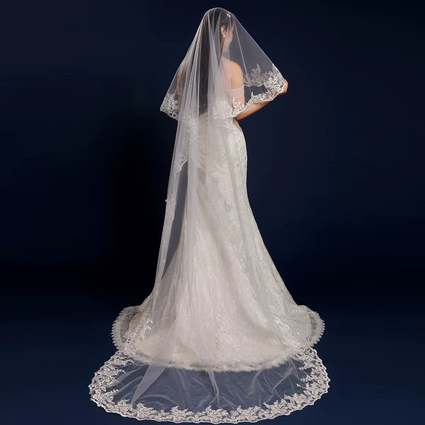 Silhouette Braid Wedding Veil Accessory
