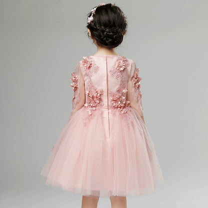 Elegant Girl's Evening Dress Princess Skirt Catwalk Piano Costume