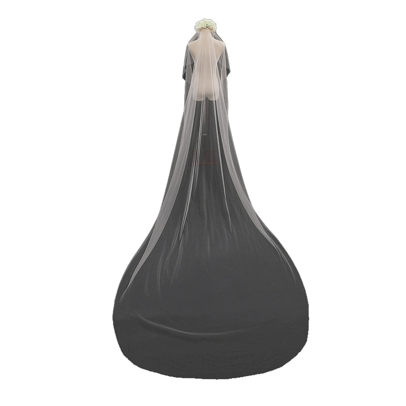 New Korean Solid Color Face Covering Bride Wedding Dress Soft Veil