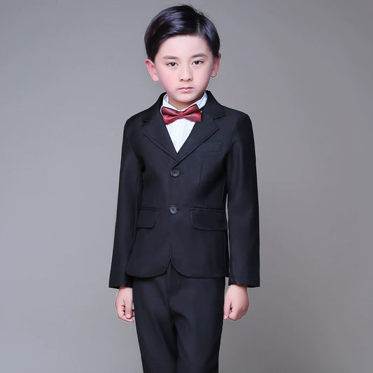 Boys' Formal Suit Set: Elegant Leisure Jacket for Performances