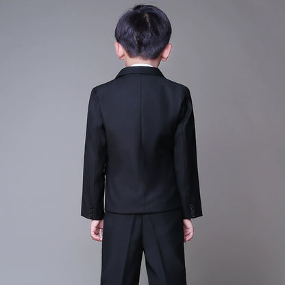 Boys' Formal Suit Set: Elegant Leisure Jacket for Performances