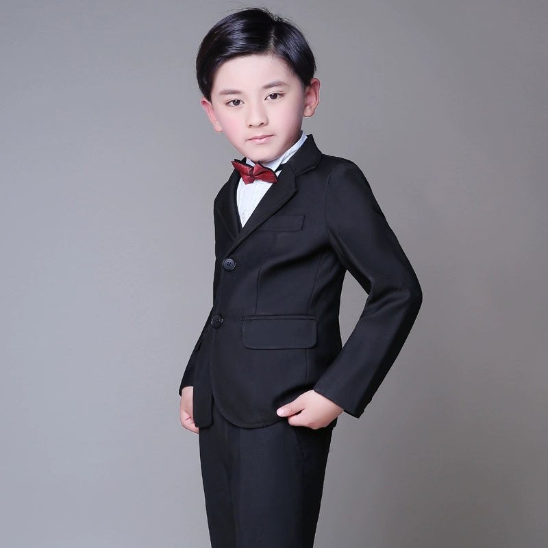 Boys' Formal Suit Set: Elegant Leisure Jacket for Performances