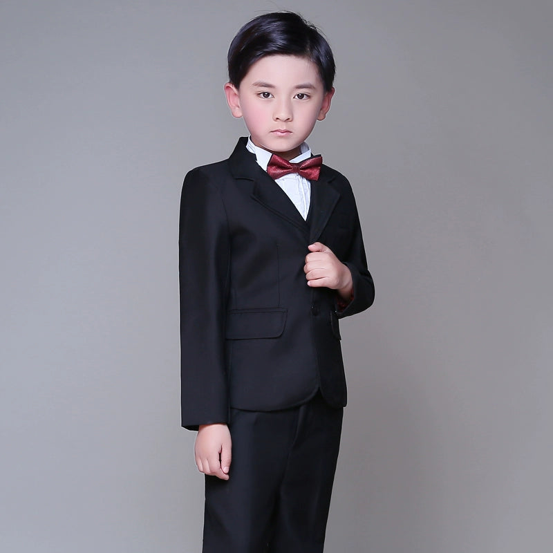 Boys' Formal Suit Set: Elegant Leisure Jacket for Performances