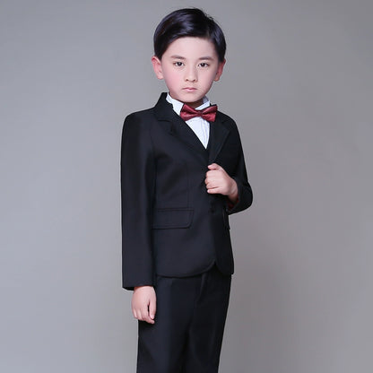 Boys' Formal Suit Set: Elegant Leisure Jacket for Performances