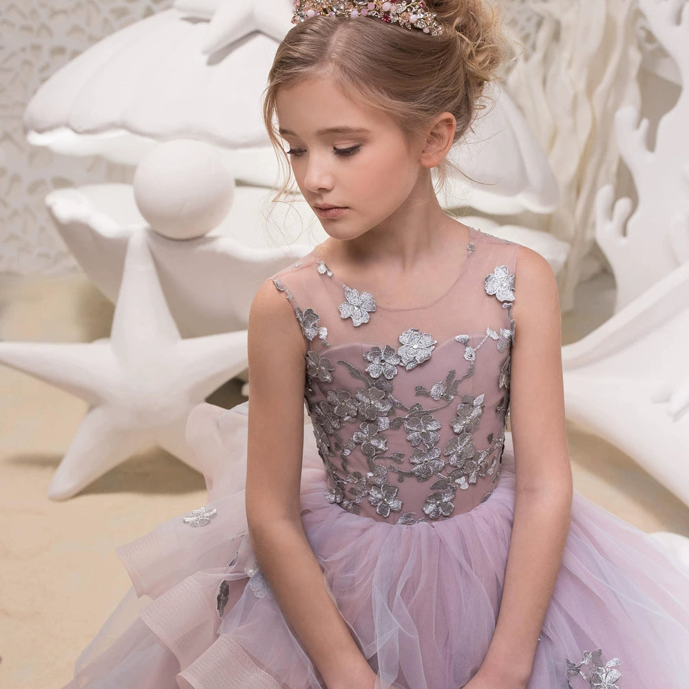 Kids Noble Princess Evening Dress