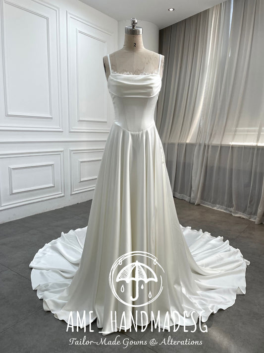 Pure Grace — A Timeless Satin Bridal Gown