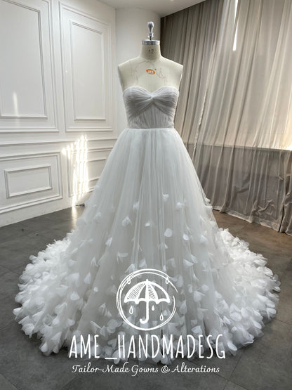 Whispering Petals — A Dreamy Tulle Bridal Gown
