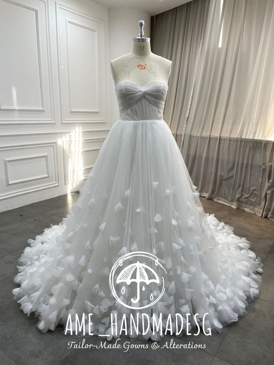 Whispering Petals — A Dreamy Tulle Bridal Gown