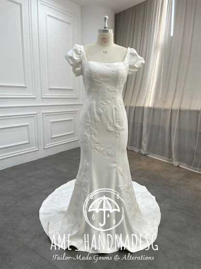 Timeless Poise — A Contemporary Lace Bridal Gown