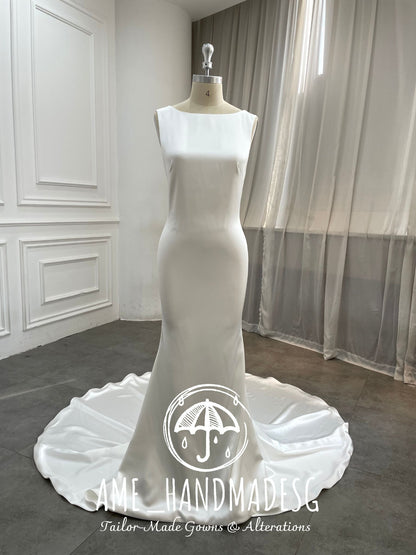 Silent Elegance — A Minimalist Bridal Gown