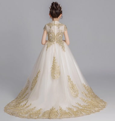 Small Princess Piano Performance Dress Wedding Western Style Costume
