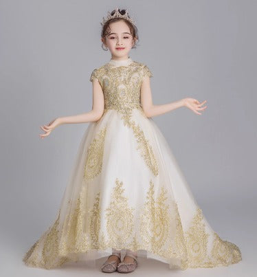 Small Princess Piano Performance Dress Wedding Western Style Costume