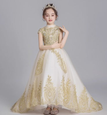 Small Princess Piano Performance Dress Wedding Western Style Costume