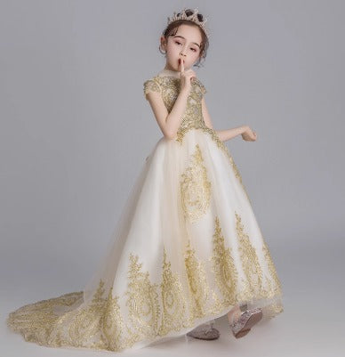 Small Princess Piano Performance Dress Wedding Western Style Costume