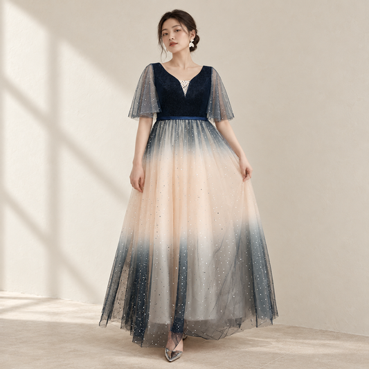 Elegant High-end Evening Dress — AI-styled front photo