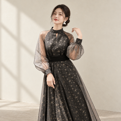 Black Evening Party Dress | Amehandmadesg — AI-styled front photo