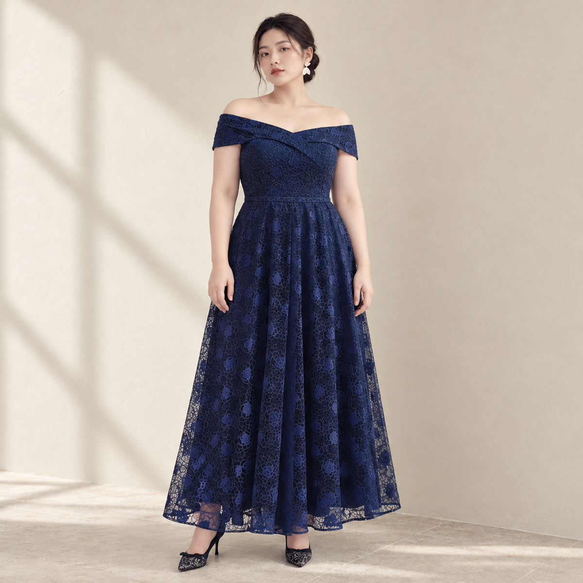 Tibetan Green Evening Dress | Amehandmadesg — AI-styled front photo