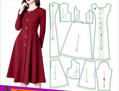 DIY Dress Sewing Pattern 2627 - Paper Dress Pattern for Women