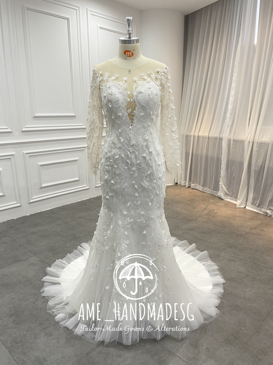 Romantic Illusion Lace Mermaid Gown