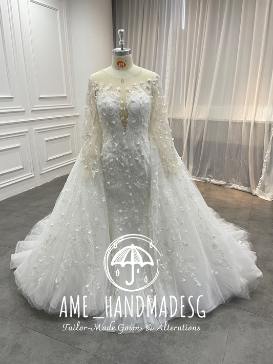 Ethereal Blossom Lace Ball Gown