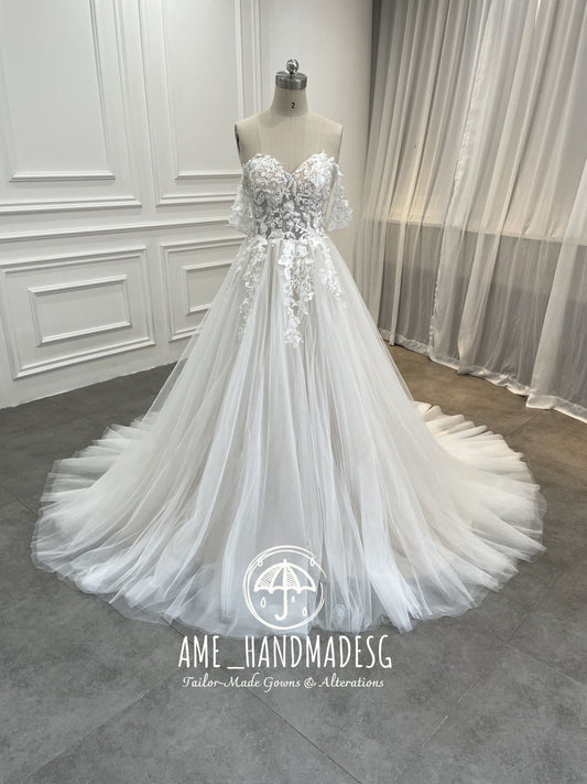 Enchanted Bloom Off-Shoulder Ball Gown