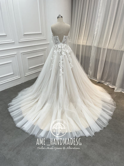 Enchanted Bloom Off-Shoulder Ball Gown