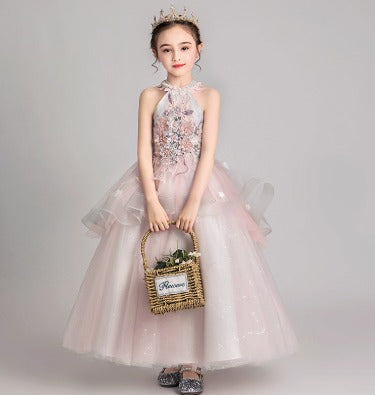 Elegant Princess Dress Costume for Girls, Perfect for Evening Parties and Events