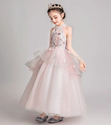 Elegant Princess Dress Costume for Girls, Perfect for Evening Parties and Events
