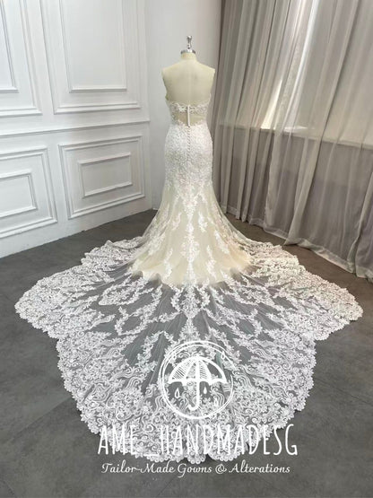 Enchanted Lace Mermaid Wedding Gown