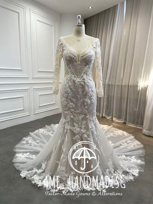 Enchanted Elegance Lace Mermaid Gown