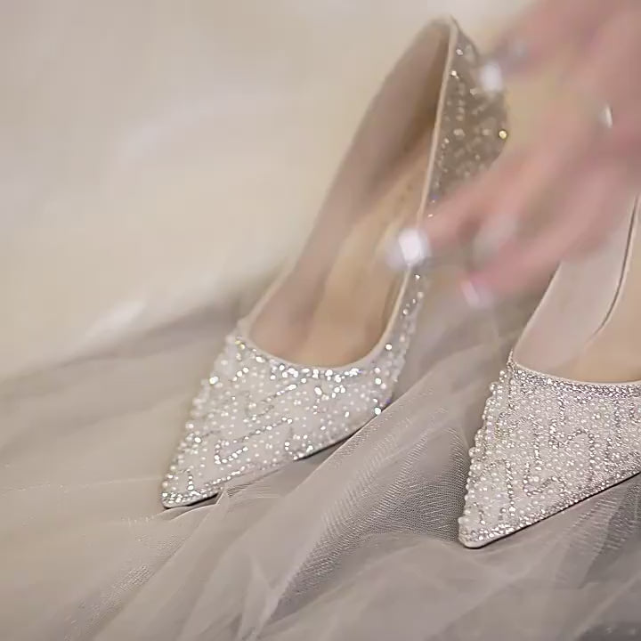 Rhinestone Pearl Stiletto High Heels Autumn 2024 Collection