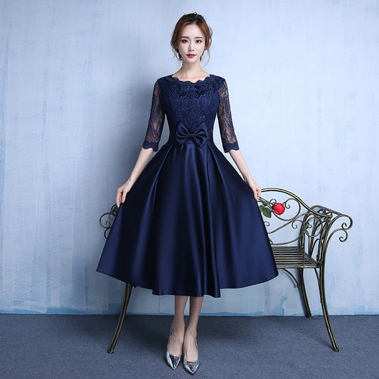 New Dress Cocktail Elegant Evening Dress Toast Clothing Female Casual Dames Jurken Temperament Spring Sommerkleid Annual Party A046