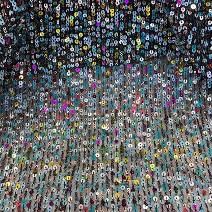 Polyester mesh foam embroidered glitter sequin fabric striped fashion design dress stage performance clothing diy
