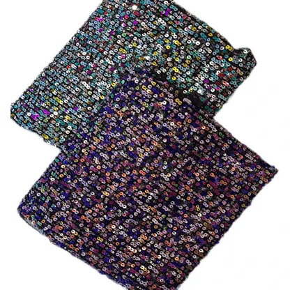 Polyester mesh foam embroidered glitter sequin fabric striped fashion design dress stage performance clothing diy