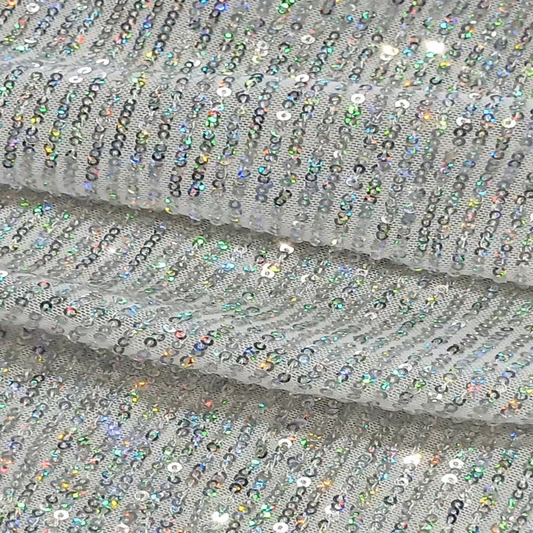 European and American sequin fabrics, champagne silver, laser gold light sheets, straight flip sheets, shiny chips, clothing designer fabrics