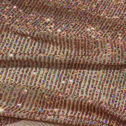 European and American sequin fabrics, champagne silver, laser gold light sheets, straight flip sheets, shiny chips, clothing designer fabrics