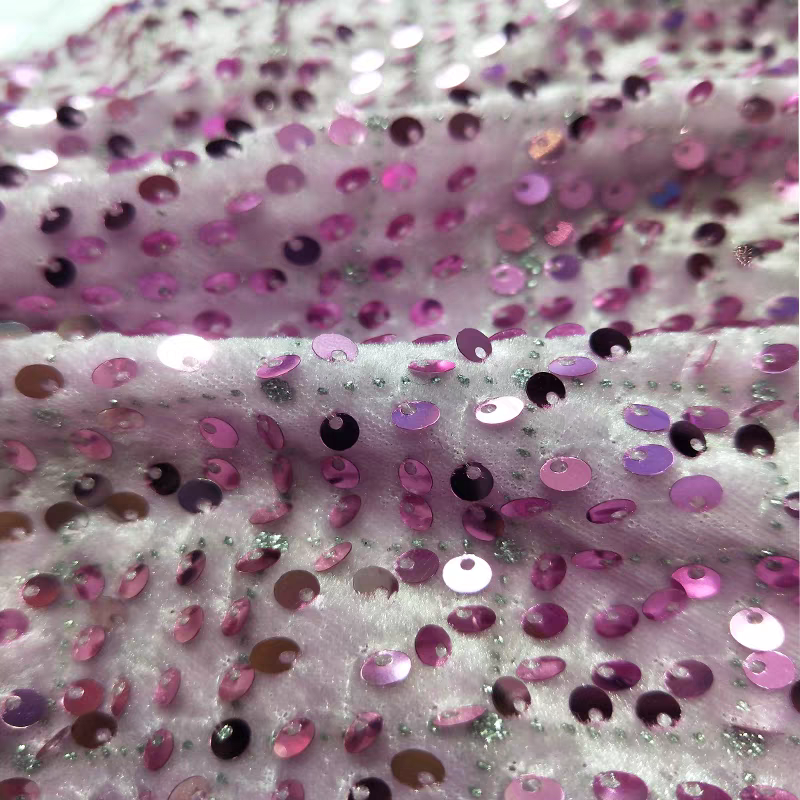 Autumn and winter sequined fabric flannel double process hot silver sequin embroidery fashion creative clothing coat decorative background cloth