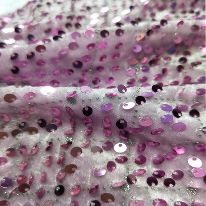 Autumn and winter sequined fabric flannel double process hot silver sequin embroidery fashion creative clothing coat decorative background cloth