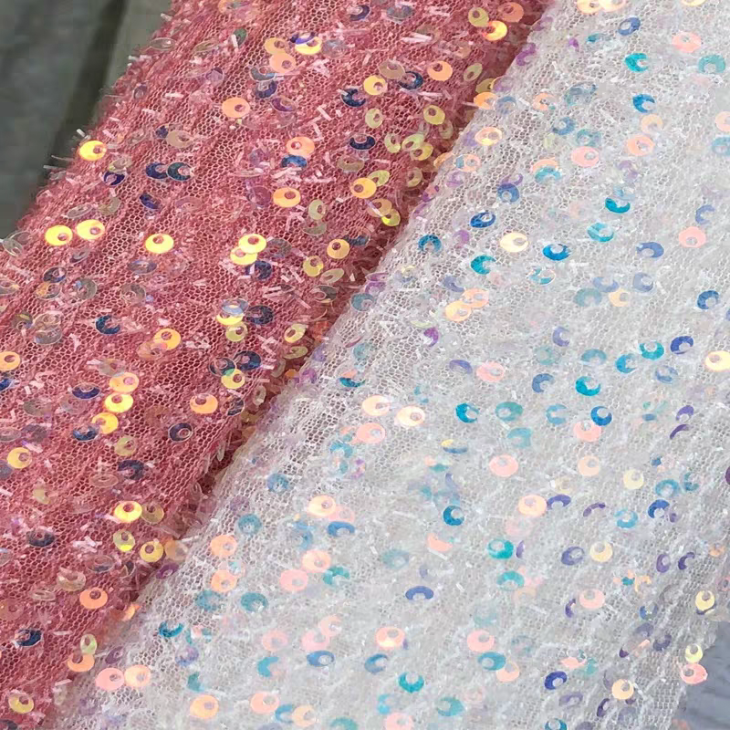 3mm gold glitter wire bottom sequin fabric clothing dress performance stage clothing background wall DIY supporting accessories