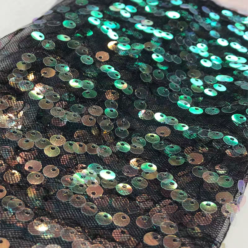 Mesh sequin fabric gold glitter sequin children's dress DIY stage performance clothing fashionable women's clothing background cloth
