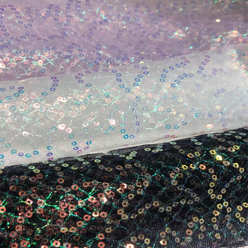 3mm gold glitter flakes gold thread lace mesh sequin fabric dress tutu skirt dress clothing DIY accessories