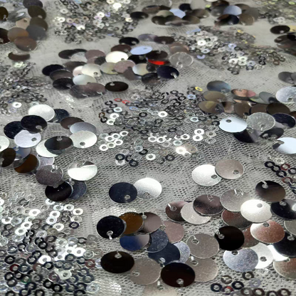 3mm+9mm champagne black white silver sequin fabric grape flower type sequin costume dress stage performance