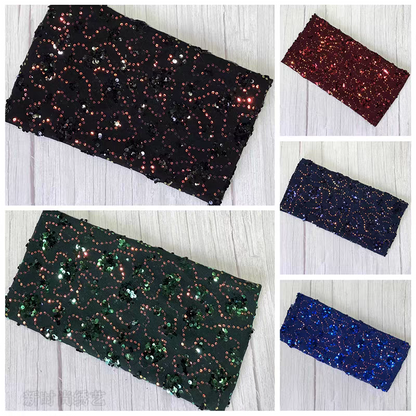 Sequin fabric, polyurethane mesh, beaded embroidered stretch fabric, European and American fashion embroidery fabric, clothing and stage performance fabric